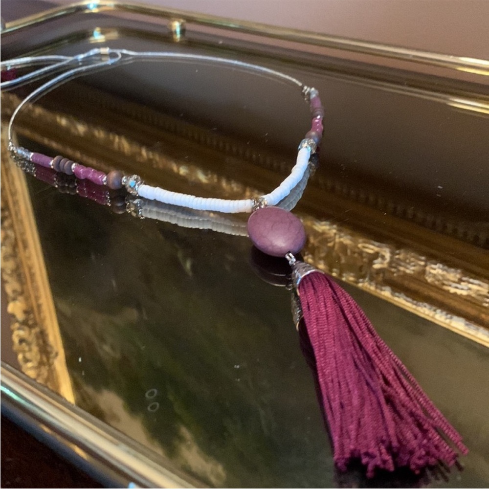 Beaded Tassel Necklace